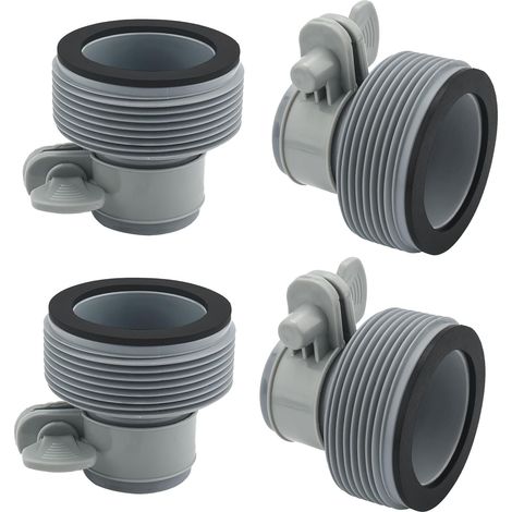 Kit adaptateur de tuyau de type B pour conversion de tuyau de piscine Intex de 1,5 pouce – Lot de 4 (1/5)