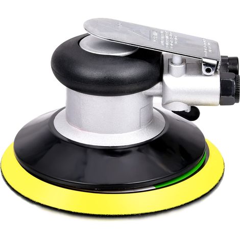 Professionnel Ponceuse excentrique à air comprimé, polisseuse pneumatique à double action haute performance mini avec, 10000 tr/min (Argent 150mm) (1/5)