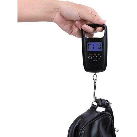 Balance de pêche numérique portable 50 kg, balance électronique de poche avec crochet de suspension, balance à bagages pour la maison et les activités de plein air (1/5)