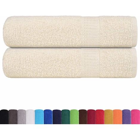 Serviettes de douche FROGN 2 pcs crème 70x140 cm 360 g/m² (1/5)