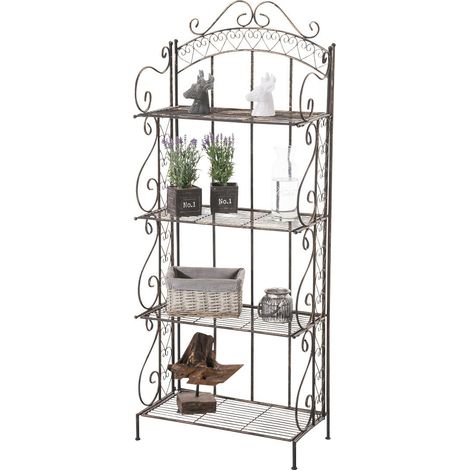 Mensola portapiante 4 livelli in ferro 153x61x33 cm bronzo invecchiato ETA10019 (1/4)