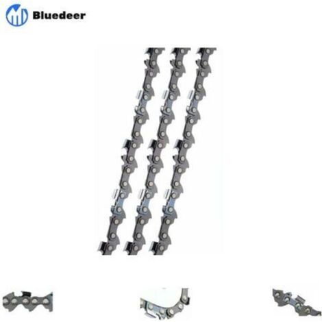 Lot de 3 chaînes de tronçonneuse 3/8'LP 52 maillons 1,1mm 35cm – Faible rebond pour usage intensif – Compatible Bosch, Einhell, Husqvarna, Makita - AKE 35 S AKE