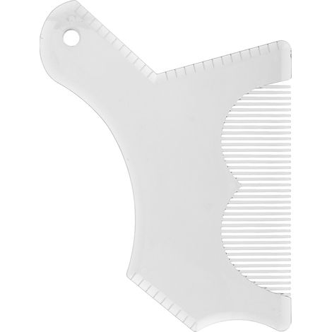 Outil de mise en forme de la barbe en plastique, gabarit de mise en forme de la ligne des cheveux de la barbe, peigne de précision pour la taille de la barbe pour hommes, transparent (1/5)