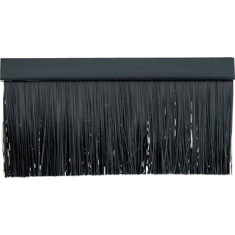 HMF 65429 Kabeldurchführung mit Bürsteneinsatz für 19 Zoll Serverschrank, außen, Schwarz