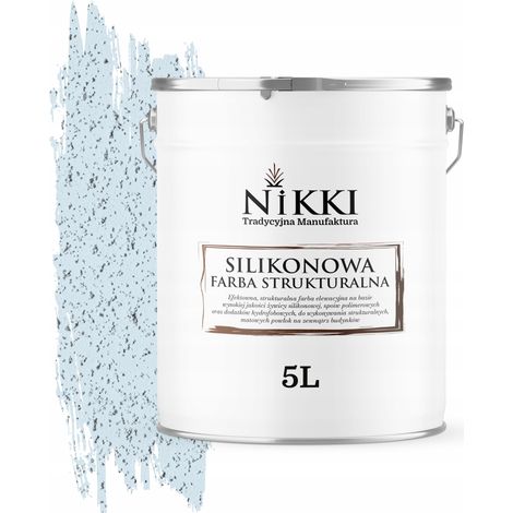 Silikon-Strukturfassadenfarbe 5L Weiß auf Blau F111 (1/5)