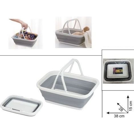 Bacinella Pieghevole Salvaspazio con Manici 38 x 28 x 15 cm (1/2)