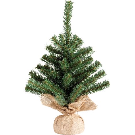 Mini Weihnachtsbaum im Jute Sack 45 cm Christbaum künstlicher Dekobaum