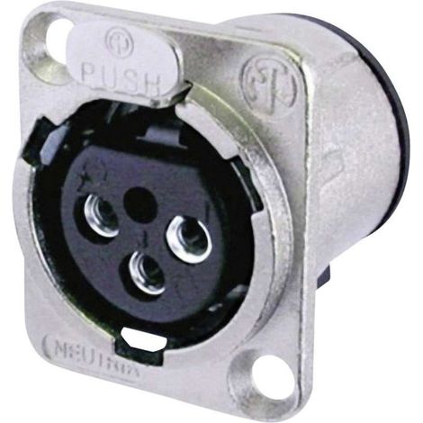 Neutrik NC3FD-V Connettore XLR Presa a pannello contatti dritti Numero Poli (num): 3 Argento 1 pz.