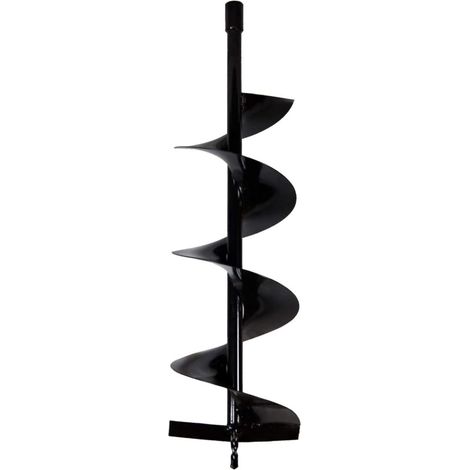 1 Mèche Pour Tarière, Diamètre 200 Mm, Longueur 80 Cm, Acier Robuste, Pour Clôtures Et Plantations