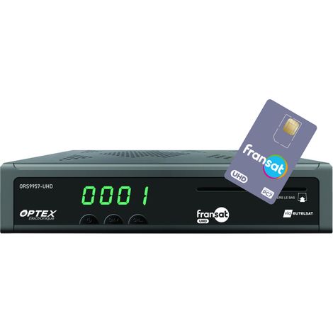 Optex – Récepteur TNT Ultra HD – Décodeur Fransat 4000 chaînes – PVR Ready, HDMI, USB, Dolby AC3 – Recherche rapide des chaînes (1/4)