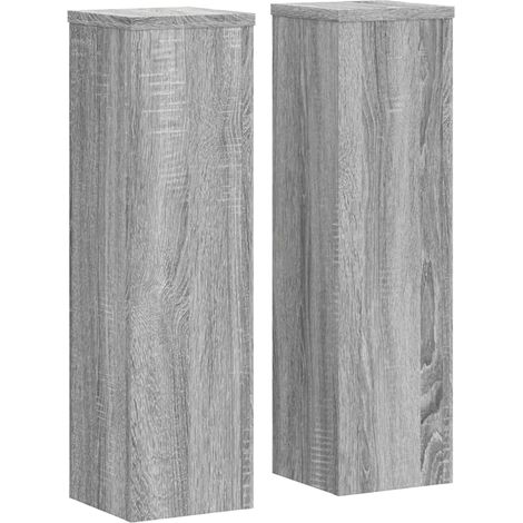Plant Stand 2pcs Grey Sonoma 17x17x60 cm Engineered Wood vidaXL