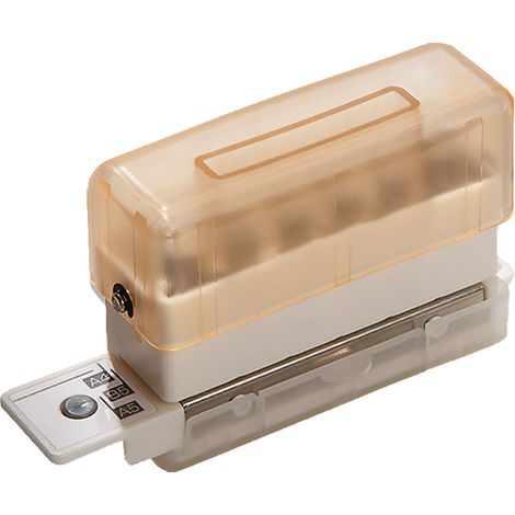 Poinçonneuse 6 trous robuste en métal et plastique, capacité 3 feuilles, bac à déchets intégré, marron foncé, pour bureau école maison. (1/5)