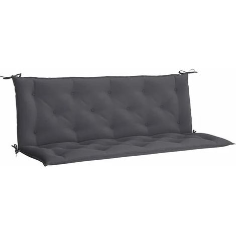 Coussin de banc de jardin gris anthracite en tissu Oxford (1/5)