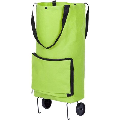 de courses pliable SOLUSTRE en tissu Oxford à roulettes peu