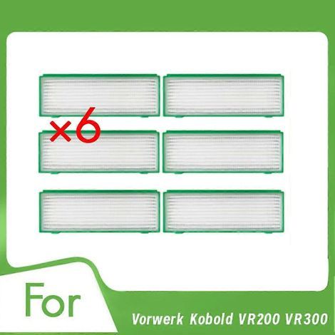 Lot de 6 filtres pour aspirateur Vorwerk Kobold VR200 VR300 - Accessoires et pièces de rechange ultra-résistants