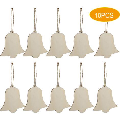 Ornement En Bois - 10 Pièces - 25 Cm - Pour Décoration De Sapin De Noël - Idéal Pour DIY Et Étiquettes Cadeaux (1/5)