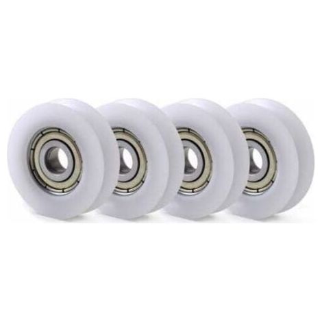 LaBlanc - 10 pezzi di cuscinetti a sfere con scanalatura in nylon e plastica U integrati 608 puleggia di guida 6X30X10mm