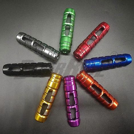 Universelle CNC-gefräste Aluminium-Motorradfußrasten, Fußrasten, Pedale, hinteres Set für KTM, Suzuki, Honda, Yamaha, Ducati, BMW D25 – Orange (1/4)