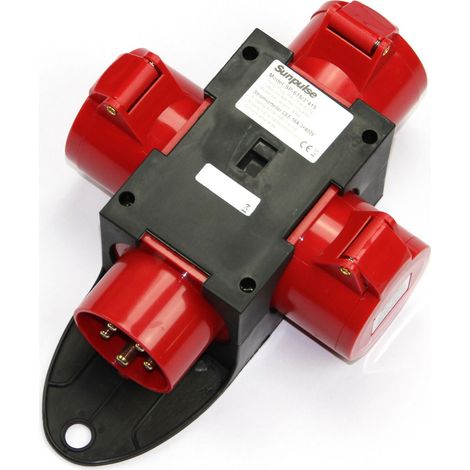 Adapter Stromverteiler CEE 16A 3 x 400V - Baustromverteiler Verteiler (1/3)