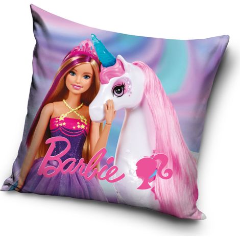 Funda de almohada de microfibra Barbie Unicornio 40x40