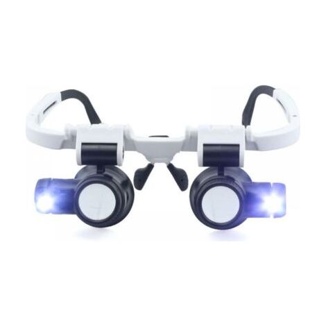 Loupe réglable Tête de Tête de Tête Loupe avec Lumière LED 8 X 15 X 23 X Lunettes Jumelles Loupe Mains Libres Loupe pour Lire, Loupe, Montre et Réparation Électronique (1/4)