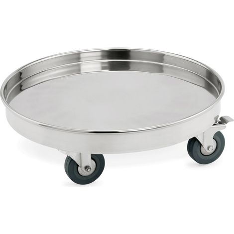 Trolley de transport pour poubelle 4452400 Ø 43 cm inox - Was Germany (1/2)