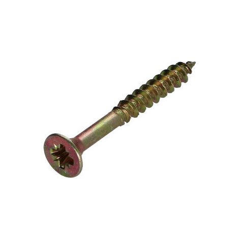 VBA Vis bois agglo Tête fraisée Pozi N°2 4X35 Filetage partiel Bichromaté-1 pièce