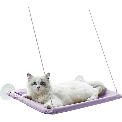 Lit Pour Chat Fenêtre - Plateforme Montée Sur Vitre Avec Ventouses - Support Jusqu'à 18 Kg - Pour Chats Multiples Ou Grands Chats - 1 Pièce (1/5)