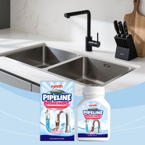 Déboucheur pour canalisations de cuisine, toilettes et égouts, élimine les odeurs et dissout les graisses – 300 g -- BIEMMEDUE (1/5)