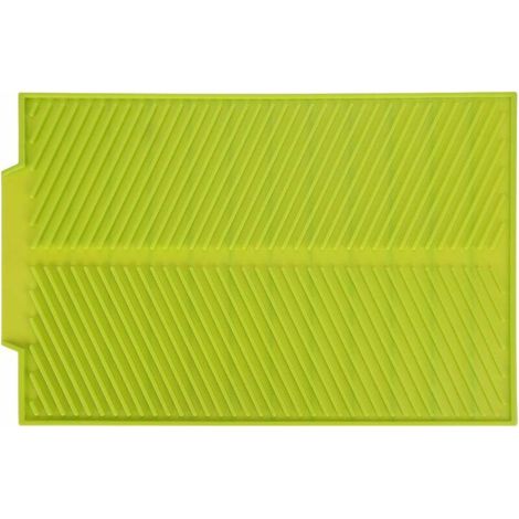 Green Mobility-Tapis de vidange Planche à égoutter universelle Plats de séchage Tapis de séchage enroulable antidérapant Plateau en silicone résistant à la chaleur et antidérapant (vert) (1/5)