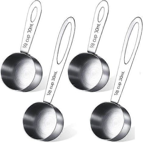30-ml-Kaffeelöffel aus Edelstahl – 4er-Set Messlöffel für Kaffee, Tee und Gewürze, langlebig und leicht zu reinigen (1/5)