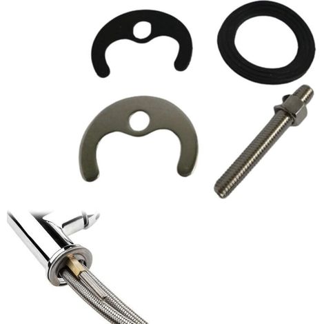 Fixations pour robinetterie de machine à laver, kit d'écrous de fixation, kit de supports de fixation de rechange, pour la fixation de robinetterie, convient pour la cuisine et la salle de bain (1/4)