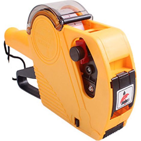 Étiqueteuse de prix 8 chiffres MX-5500EOS avec rouleau d’étiquettes et encreur, pour bureau, magasin, épicerie, jaune – DELKEVIC