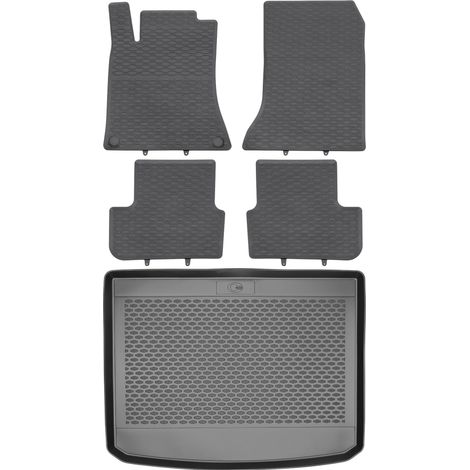 Mercedes GLA X156 Crossover (2014–2019) – Set: Gummifußmatten + Kofferraummatte (1/5)