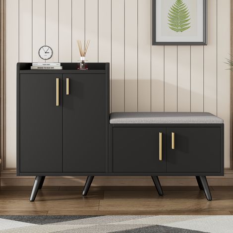 Schuhschrank Aufbewahrungsmöbel mit Sitzpolster 120 cm OKMYHOME (1/5)