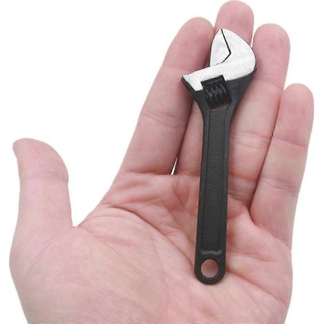 Mini clé à molette en acier, clé à fourche, porte-clés, réglable de 6,35 à 38,1 cm (2,5 à 15 pouces), cadeau B (1/4)