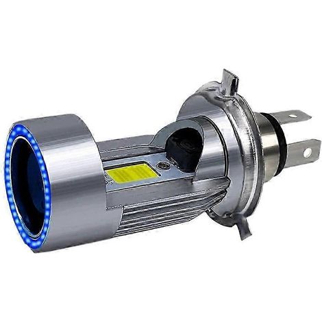 Ampoule LED H4 pour phare de moto, feux de route/croisement, avec feux de jour Angel Eyes, 25 W, 3000 lm, ultra-lumineuse, 6000 K (1/5)