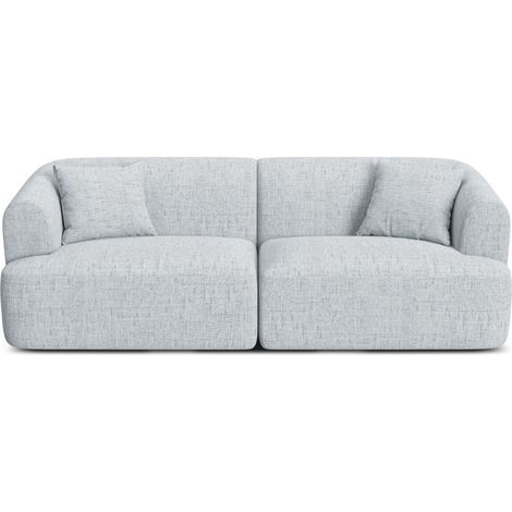 Canapé modulable 3 places en tissu structurel gris clair (1/5)