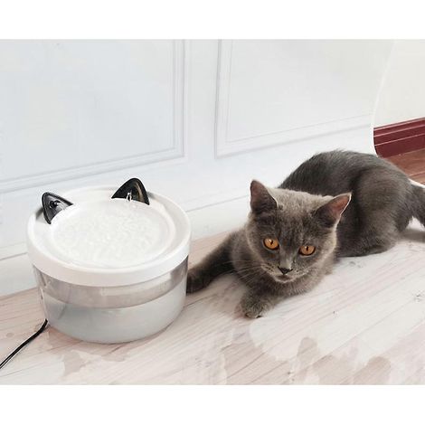Fontaine à eau pour chien avec pompe intelligente, 2 filtres, capacité de 2 litres (67 oz) pour une eau saine (1/4)