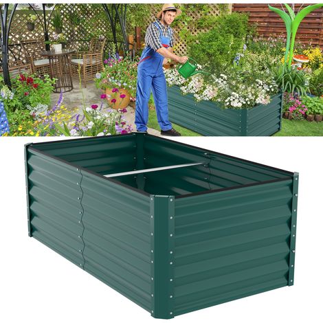 SWANEW Fioriera rialzata Aiuola da giardino rialzata 160x90x60 cm piante Jardiniere Verde (1/5)