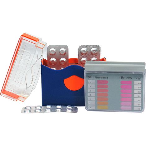 Bayrol – Trousse d'analyse de l'eau de piscine – Testeur pH et Brome – 20 pilules DPD et Phénol Red incluses – Précision de mesure (1/3)