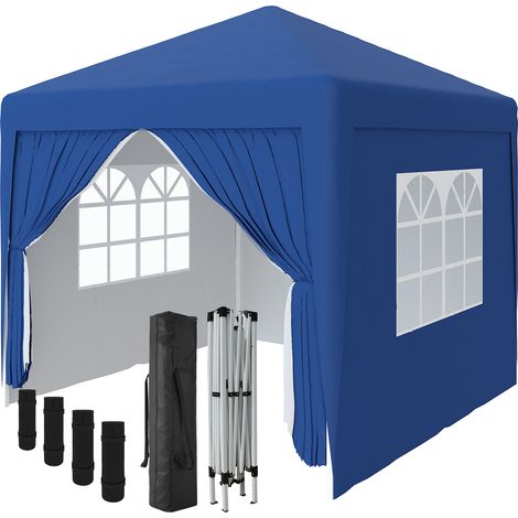 2.5 x 2.5m Garden Pop Up Gazebo Marquee Patio Canopy Wedding Party Tent- Blue