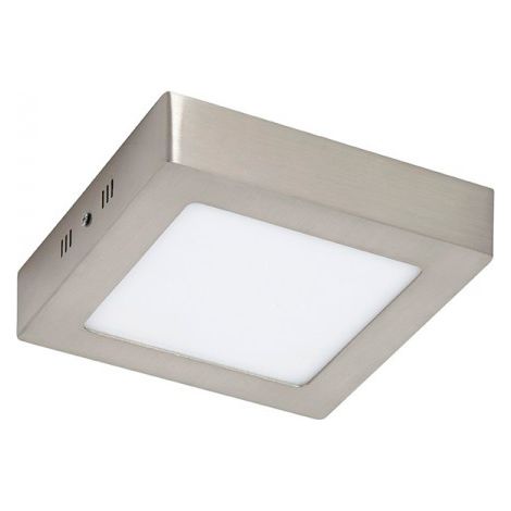 IluminaShop - Plafon LED Cuadrado de Techo Niquel 6W 460LM Blanco Frio 6000K