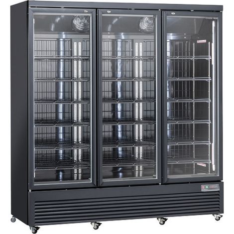 Congélateur vitré 1450L avec lumières LED 3 portes 6 étagères serrure RFG 1900 B - Cool Head (1/5)
