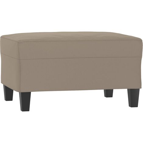 Repose-Pieds pour Salon ou Chambre - Tabouret Pouf Taupe 70x55x41 cm Tissu microfibre BV710132 - BonneVie (1/5)