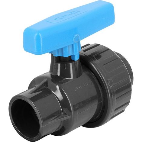Vanne et robinet PVC - Vanne à boisseau PVC pression simple union à coller FF Ø50
