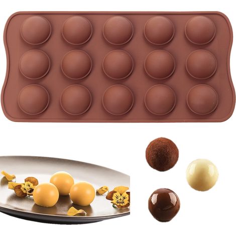 Stampo in silicone, stampo per cioccolato, stampo per praline, stampo per cubetti di ghiaccio, stampo sferico