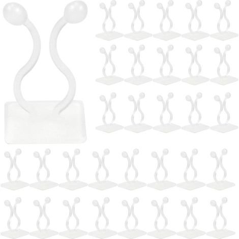 Plant Clips Lot de 50 supports muraux pour plantes, plantes grimpantes Clips de fixation Lien pour végétaux (Blanc) (1/5)