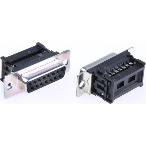Connecteur Sub-D RS PRO 15 voies Femelle Montage sur câble Angle droit