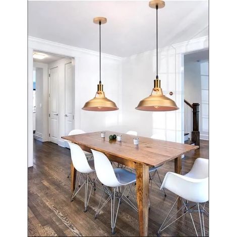 kawoo 2pcs Lustre Vintage Salon,Suspension Luminaire Industriel Retro en Métal Style Edison pour Chambre Cuisine (1/4)